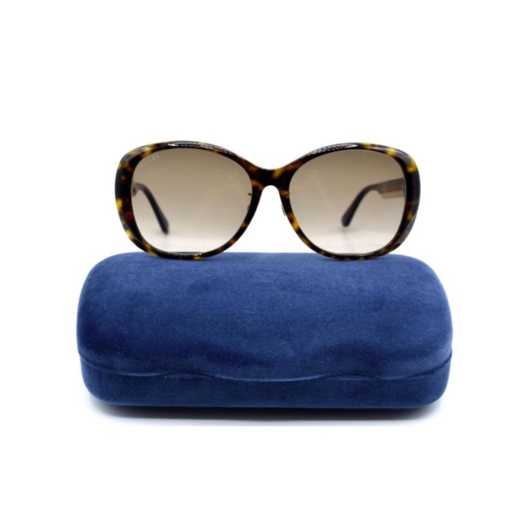 🔥New Gucci GG0849SK Havana Blue Brown Gradient Sunglasses 59-17 W/case - Picture 10 of 17